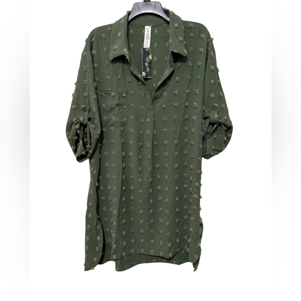 Blooming Jelly Women's Green Swim Cover-Up